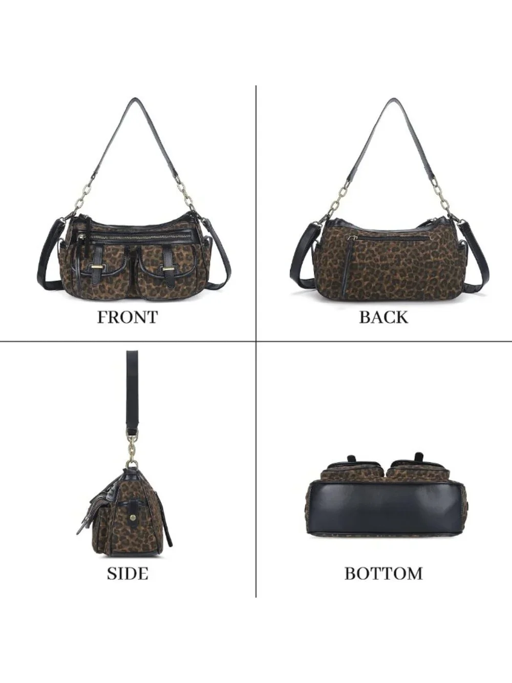 Stylish Multi-Pocket Hobo Bag for Women | Soft Vegan Leather Crossbody Handbag